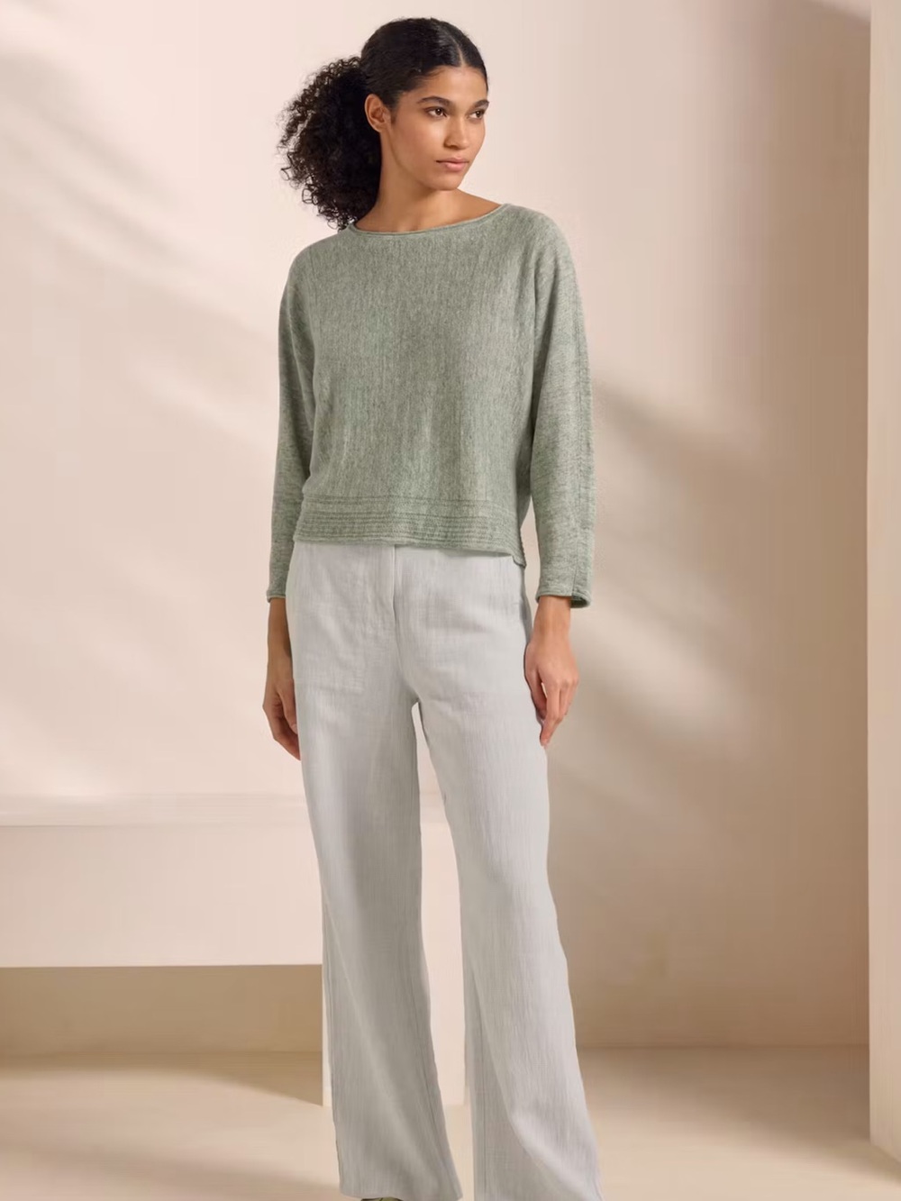 Poetry - DOLMAN-SLEEVE SWEATER Pure linen